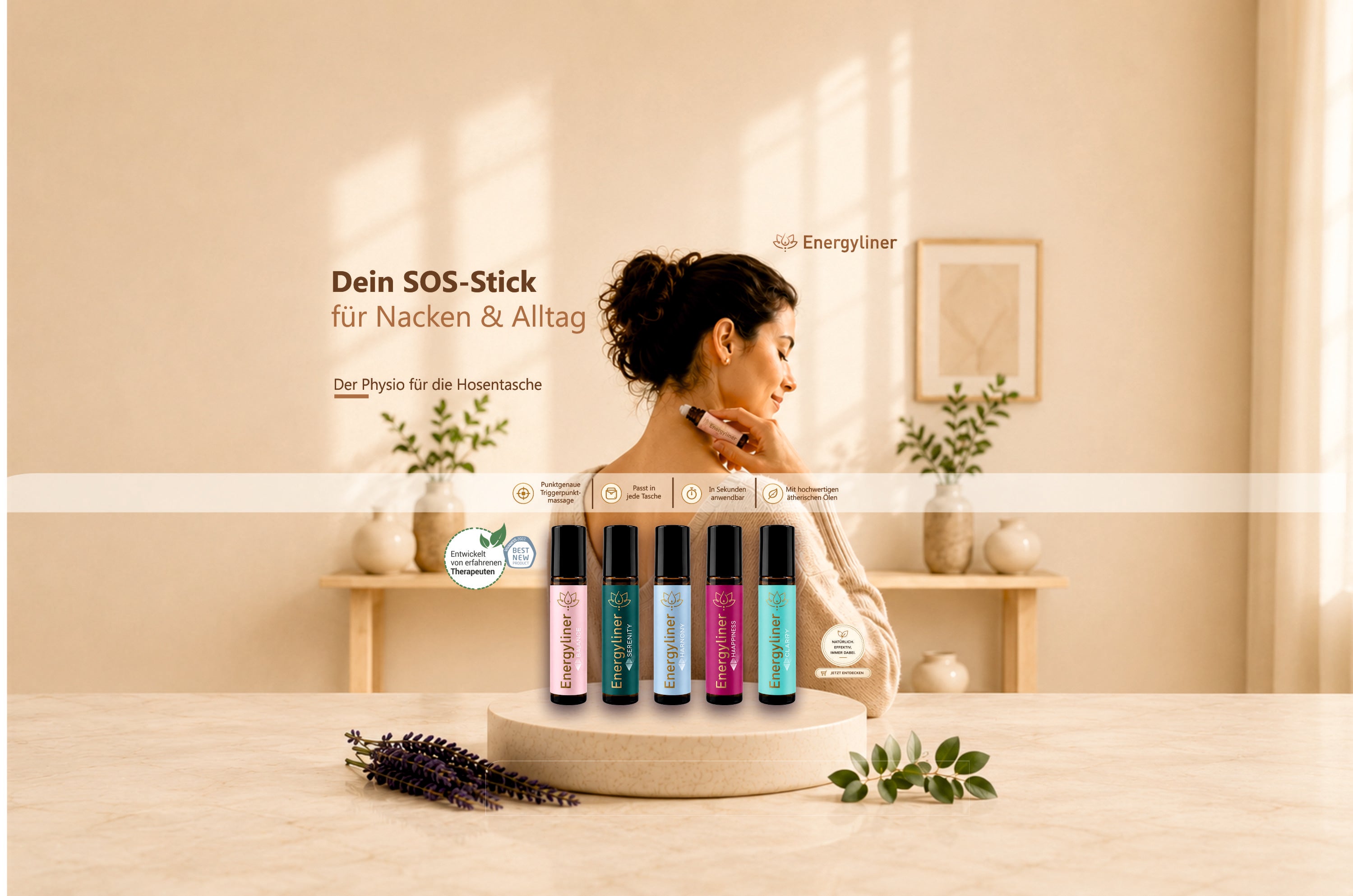 Unser innovativer Massagestift - wir vereinen Ayurveda und TCM.