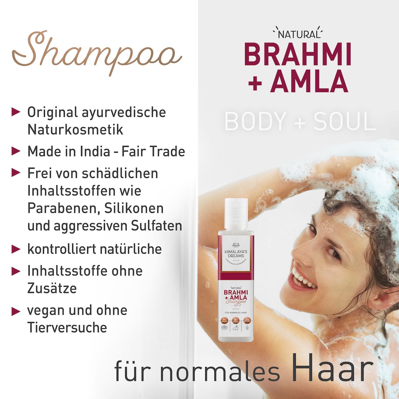Ayurveda Shampoo Brahmi&Amla 200ml ZERTIFIZIERTE NATURKOSMETIK