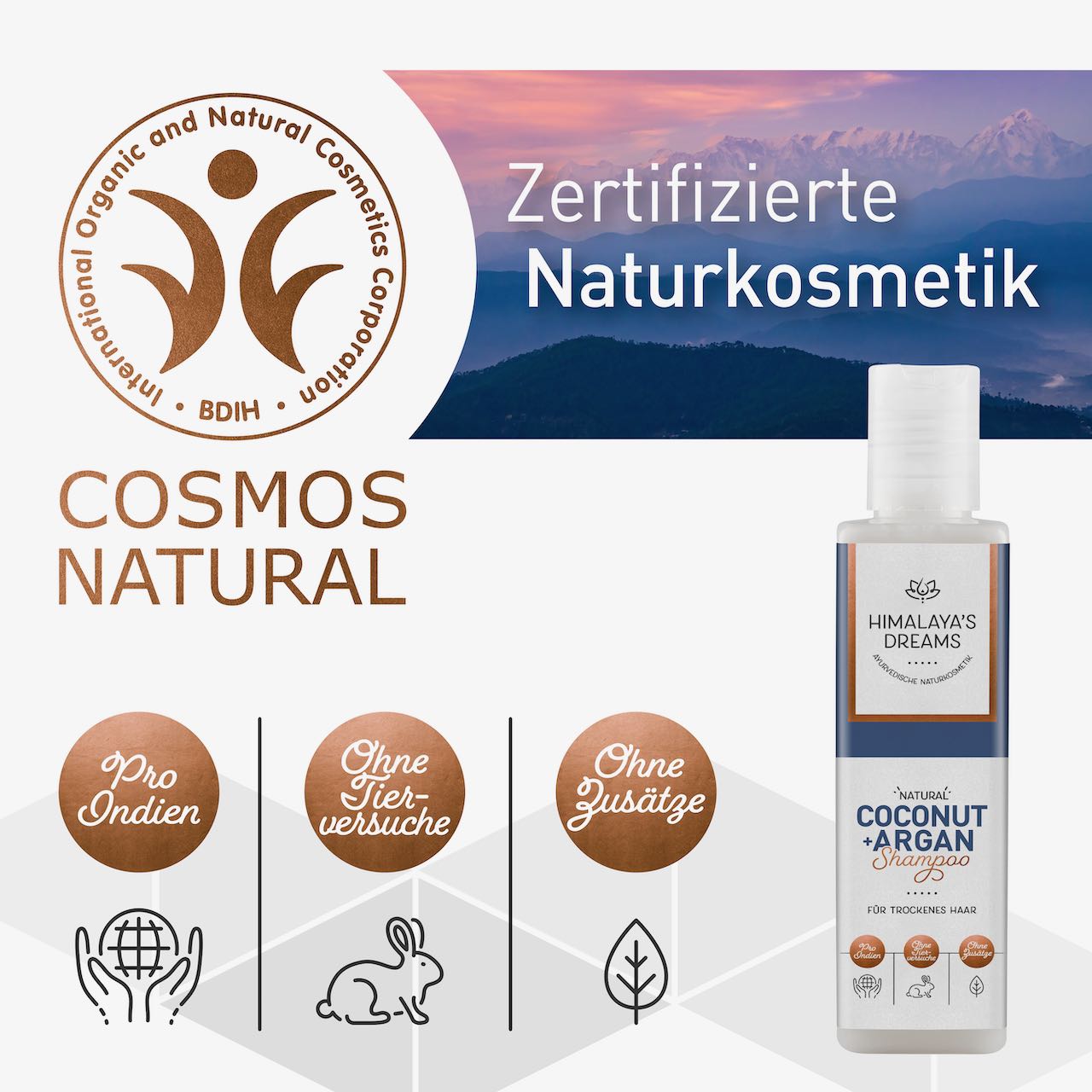 Ayurveda Shampoo Coconut&Argan 200ml ZERTIFIZIERTE NATURKOSMETIK
