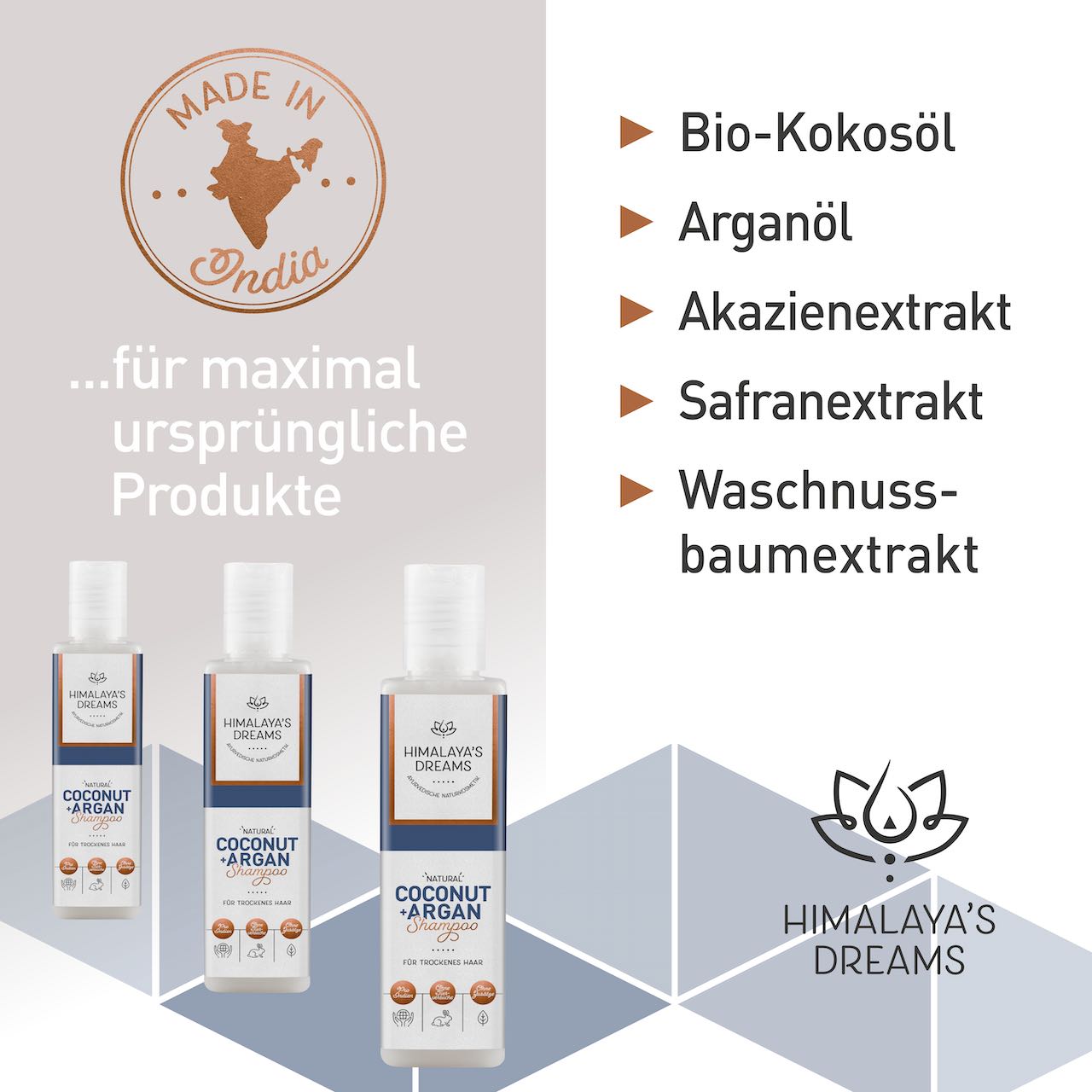 Ayurveda Shampoo Coconut&Argan 200ml ZERTIFIZIERTE NATURKOSMETIK