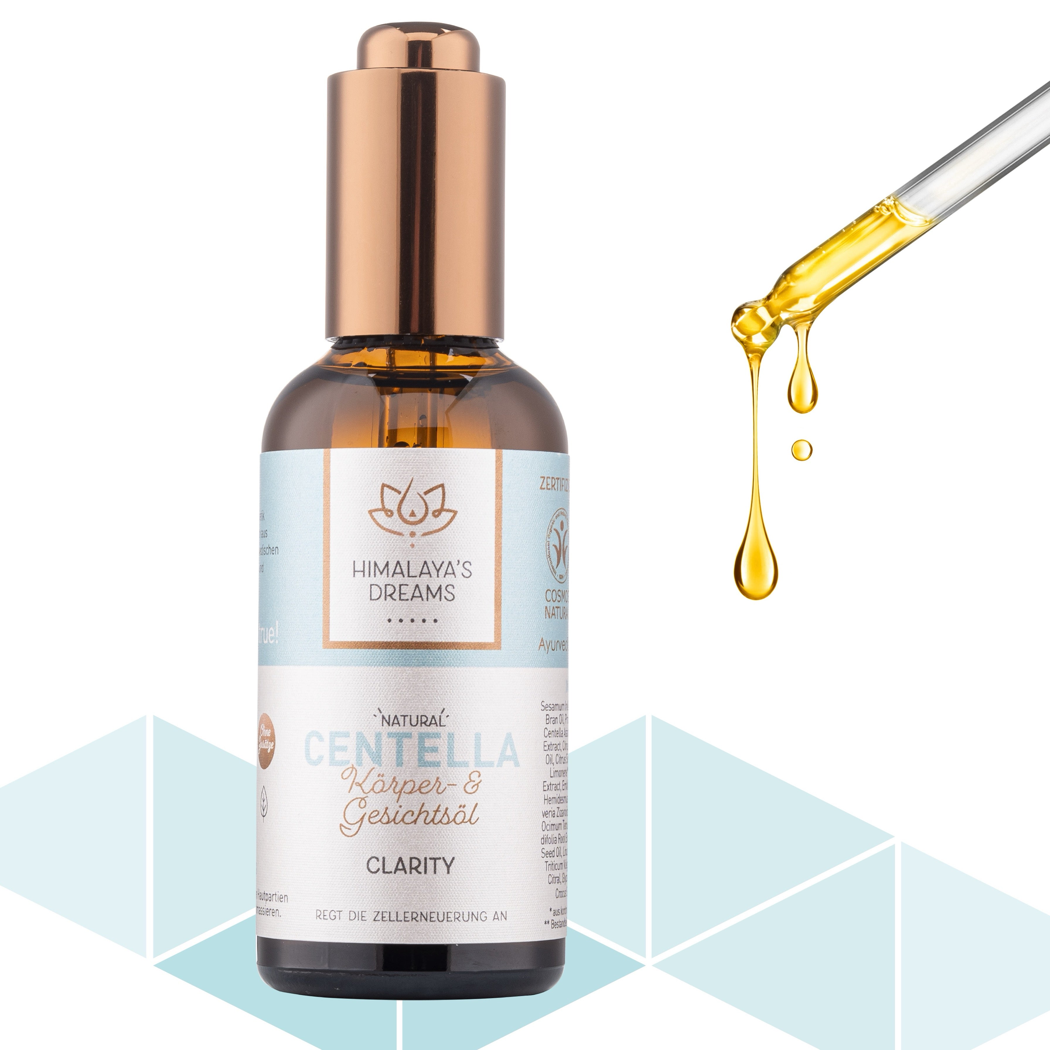 Ayurveda Körper- und Gesichtsöl Centella/Clarity 100ml / Bei Narben & Dehnungsstreifen