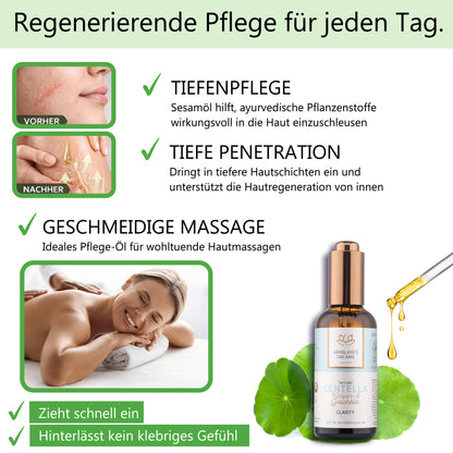 Ayurveda Körper- und Gesichtsöl Centella/Clarity 100ml / Bei Narben & Dehnungsstreifen