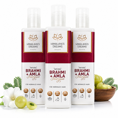 SALE% Ayurveda Shampoo Brahmi&Amla 3x 200ml ZERTIFIZIERTE NATURKOSMETIK für normales Haar