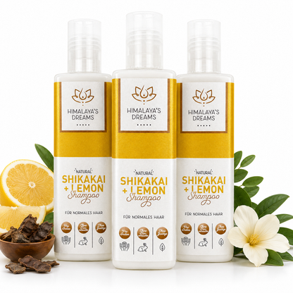 SALE% Ayurveda Shampoo Shikakai&Lemon 3x 200ml ZERTIFIZIERTE NATURKOSMETIK für normales Haar