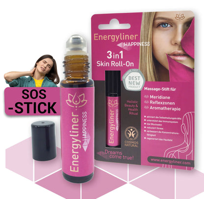 Energyliner Happiness / Massagestift / Noch effizienter bei Konzentrationsproblemen / 10ml