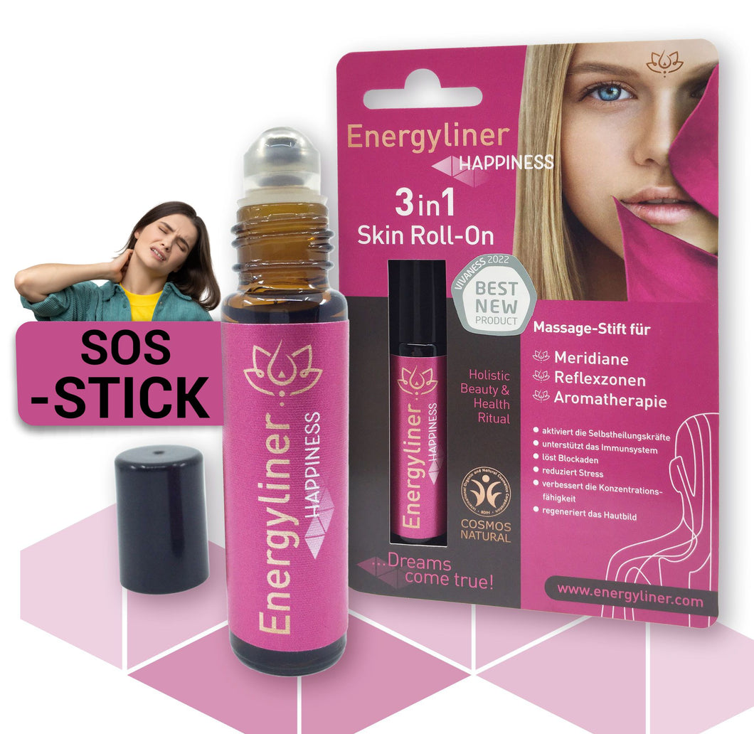 Energyliner Happiness / Massagestift / Noch effizienter bei Konzentrationsproblemen / 10ml