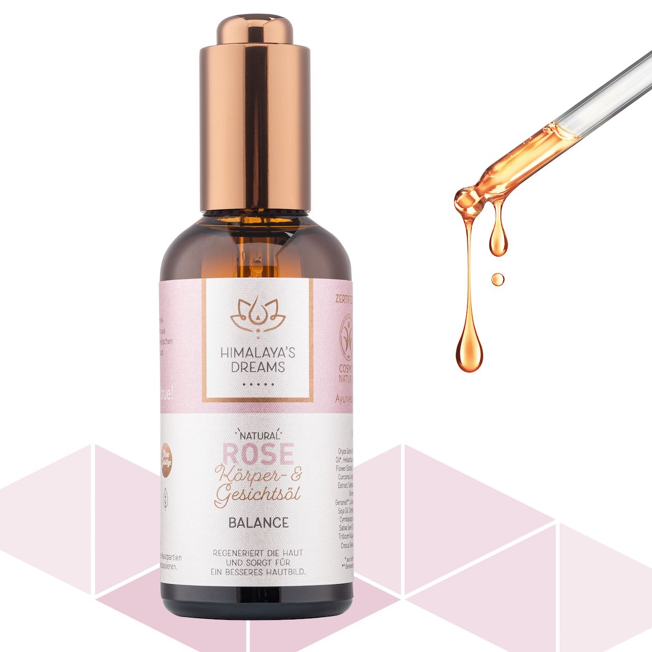 Ayurveda Körper- und Gesichtsöl Rose / Balance 100ml / Bei geröteter & empfindlicher Haut