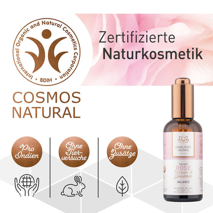 Ayurveda Körper- und Gesichtsöl Rose / Balance 100ml / Bei geröteter & empfindlicher Haut