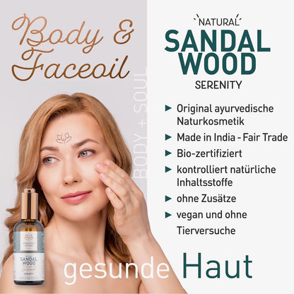 Ayurveda Körper- und Gesichtsöl Sandelholz/Serenity 100ml / Bei sehr rauer Haut & Sonnenbrand
