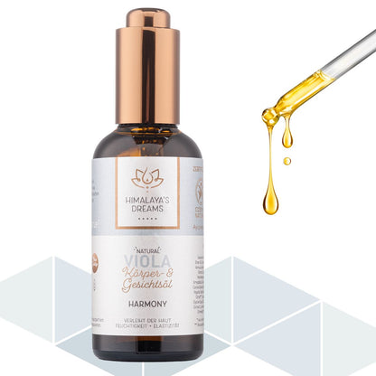 Ayurveda Körper- und Gesichtsöl Viola/Harmony 100ml / Bei trockener & strapazierter Haut