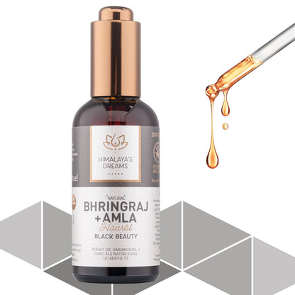 Ayurveda Haaröl Bhringraj&Amla/Black Beauty 100ml / gegen vorzeitiges Ergrauen und dient als Hitzeschutz
