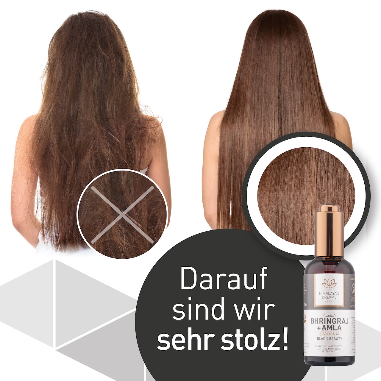 Ayurveda Haaröl Bhringraj&Amla/Black Beauty 100ml / gegen vorzeitiges Ergrauen und dient als Hitzeschutz