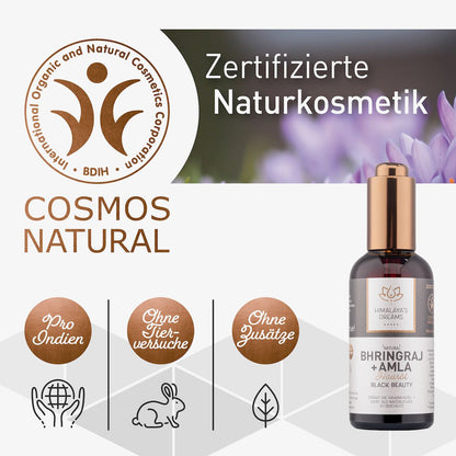 Ayurveda Haaröl Bhringraj&Amla/Black Beauty 100ml / gegen vorzeitiges Ergrauen und dient als Hitzeschutz